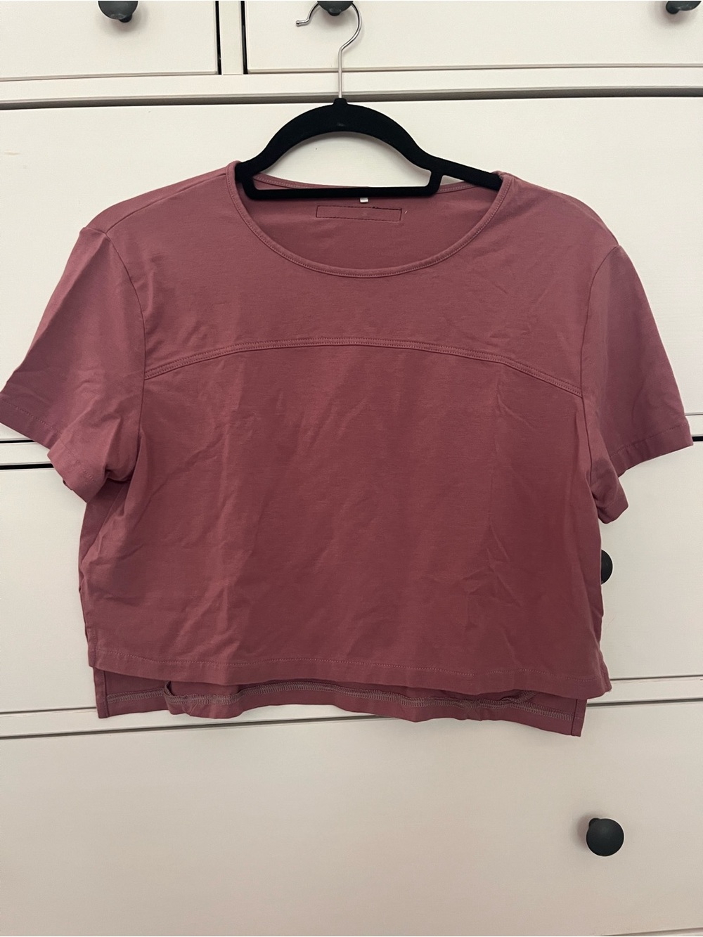 Women's alphalete Mauve Short-Sleeve Crop Top - Classic Crew Neck